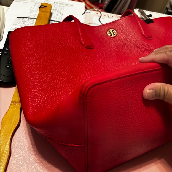 Tory Burch Red Leather Tote Bag - Picture 10 of 10